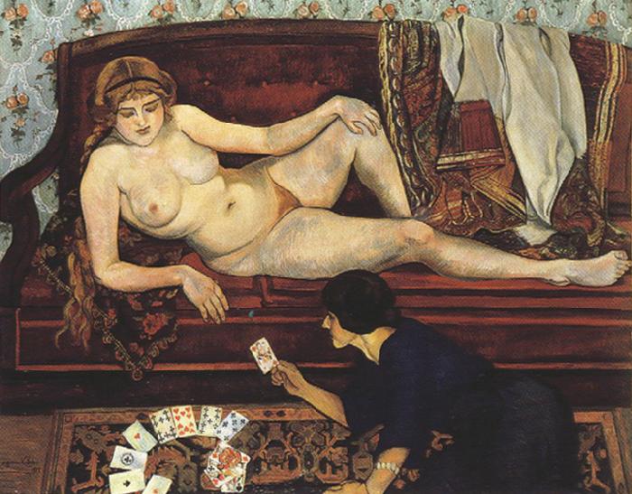 Suzanne Valadon Future Unveiled or The Fortune Teller (mk39) Sweden oil painting art
